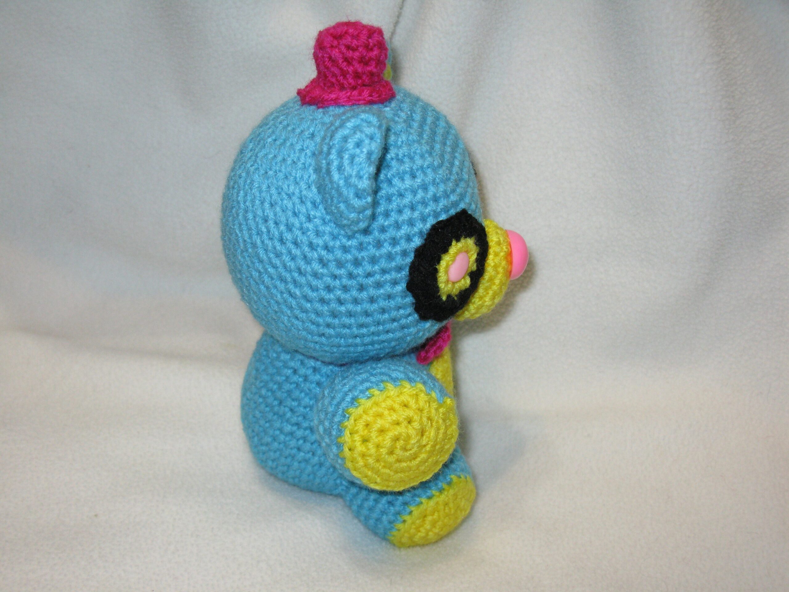 Colorful Freddy Fazbear plush Amigurumi - turquoise and yellow - Image 2