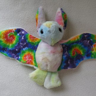 Tye Dye Bat Beanie Plush handmade
