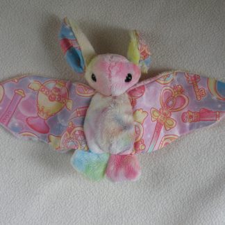 Tye Dye and Magical Girl Bat Beanie Plush handmade